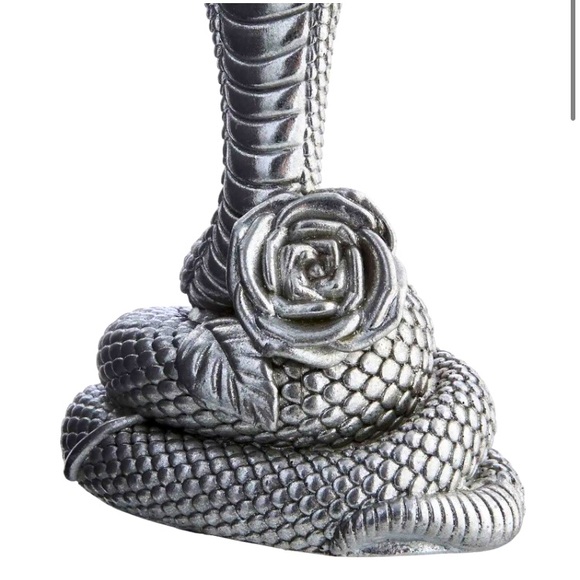 Silver rose and snake mirror - Picture 4 of 4